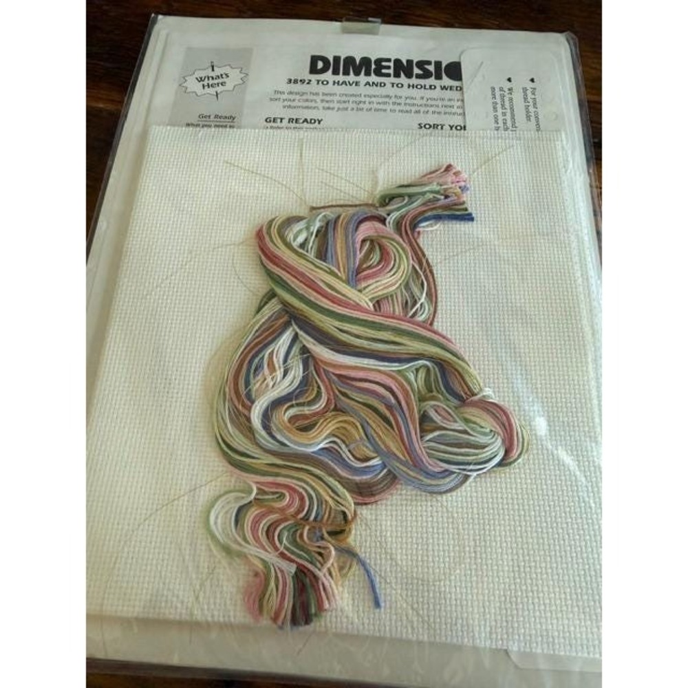 Dimensions Cross Stitch "To Have and To Hold Wedding Record" 1998 Pattern - Picture 2 of 7